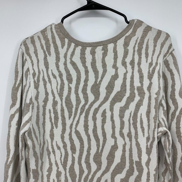 Express Dress Zebra Print Stretch Knit Long Sleeve Bodycon - Picture 9 of 11